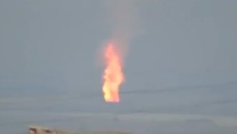 Пожар на газопроводе под Донецком