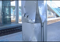 Последствия обстрела железнодорожного вокзала в Донецке