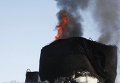 Пожар на нефтебазе под Киевом