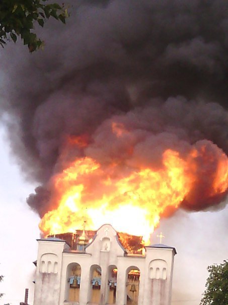 Во Львовской области сгорела церковь