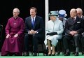 Джастин Уэлби, Дэвид Кэмерон, королева Елизавета и принц Филипп