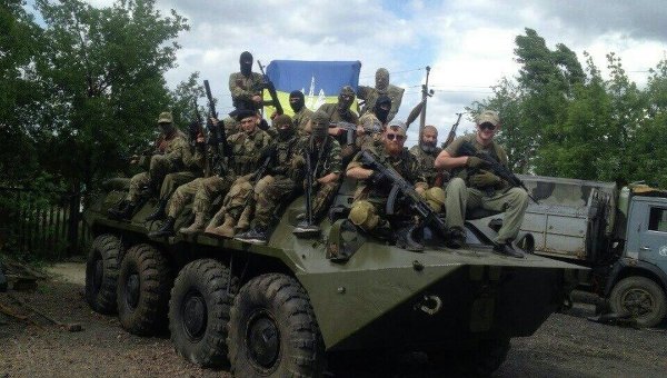 Бойцы спецроты Торнадо (ранее батальон Шахтерск)