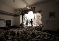 Поврежденная взрывом мечеть в столице Йемена Сане