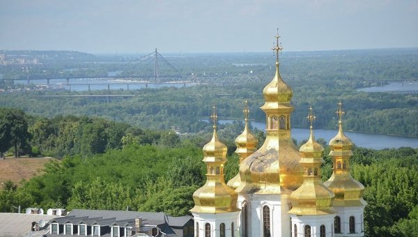 Виды Киева с высоты Лаврской колокольни