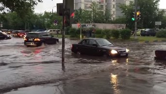 Потоп в Москве в субботу. Видео