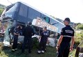 На месте аварии туристического автобуса недалеко от столицы Сербии Белграда
