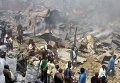 Пожар уничтожил рынок в Кении, который продает в основном б/у одежду