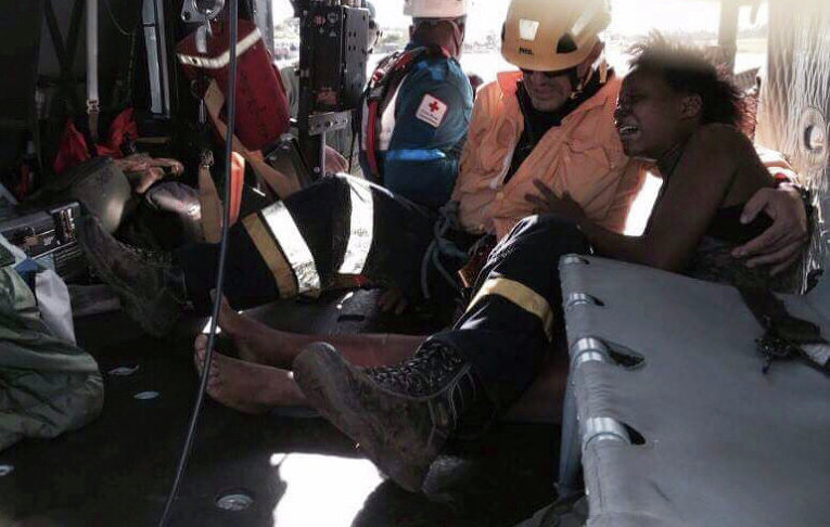 Мария Нелли Мурильо. спасенная после пяти дней после авиакатастрофы в Колумбии
