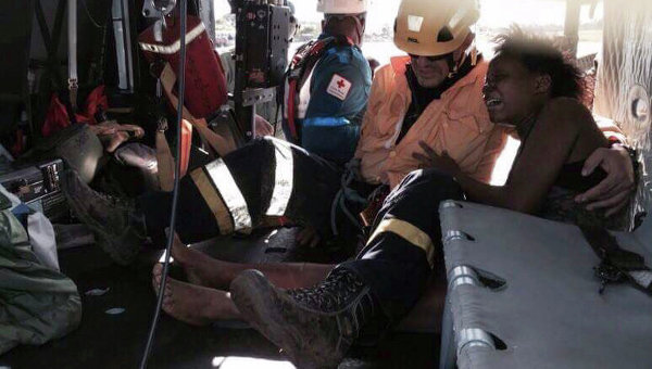 Мария Нелли Мурильо. спасенная после пяти дней после авиакатастрофы в Колумбии