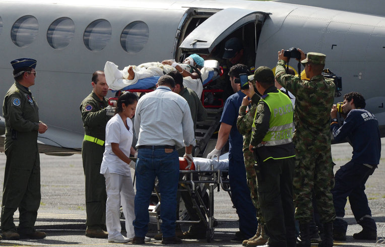 Мария Нелли Мурильо, спасенная после пяти дней после авиакатастрофы в Колумбии