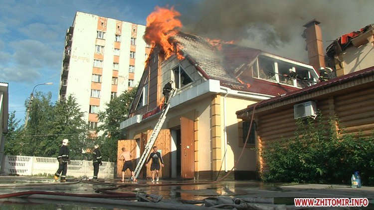 Пожар в развлекательном комплексе в Житомире