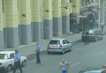 Перекрытие улицы Рымарской в Харькове из-за сообщения о минировании