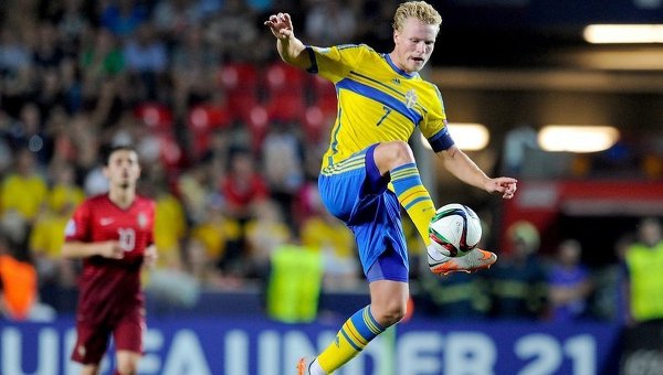 Игрок сборной Швеции по футболу U21 Оскар Хильемарк (Oscar Hiljemark)