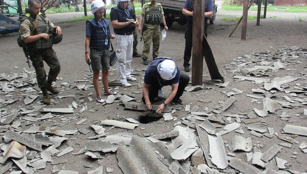 Сотрудники ОБСЕ в Донбассе