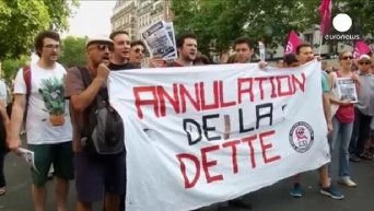 Франция: акции протеста в поддержку правительства Греции