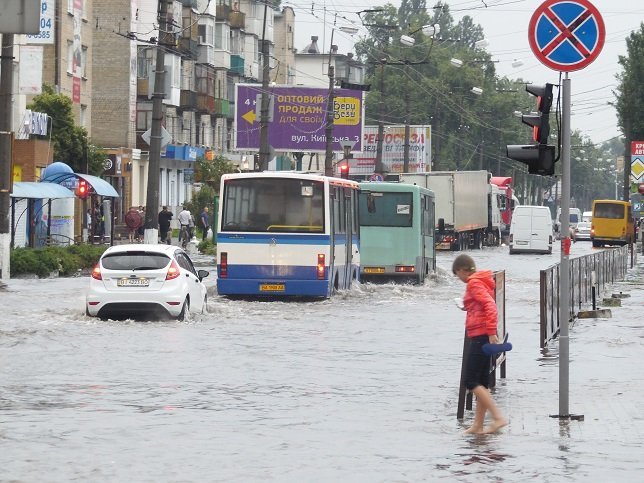 Потоп в Кременчуге после ливня