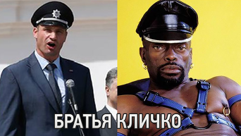 Фотожаба на Виталия Кличко в полицейской фуражке