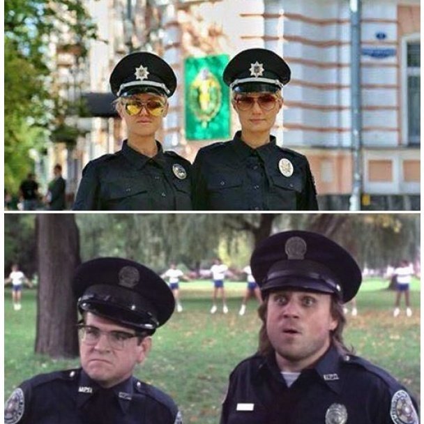 Фотожаба на патрульных полицейских в Киеве