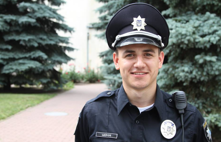Полицейский патрульный в Киеве