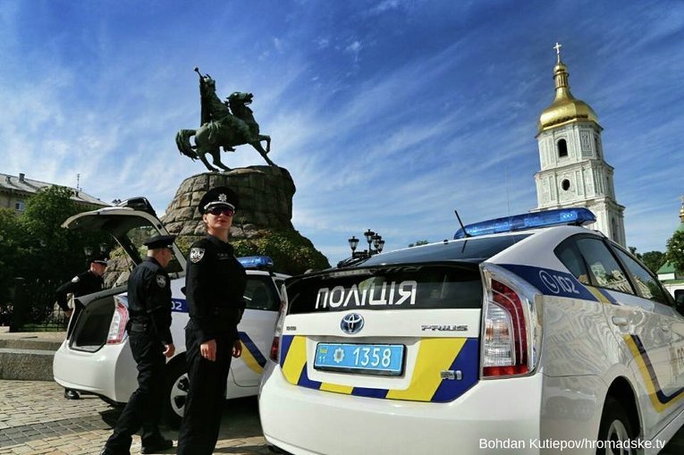 Полицейский патруль в Киеве