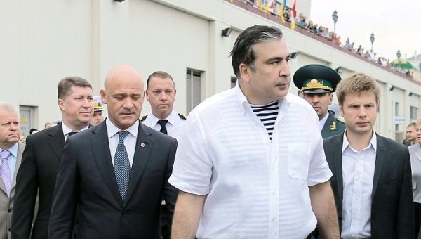 Михаил Саакашвили на празднике Военно-морских Сил Украины