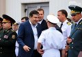 Михаил Саакашвили на празднике Военно-морских Сил Украины