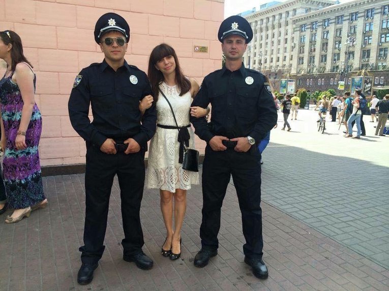 Первый выпуск патрульных полицейских в Киеве