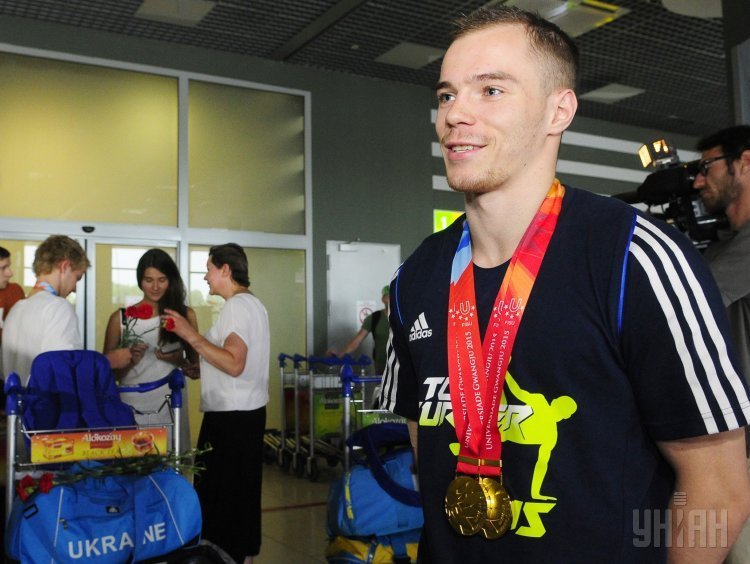 В аэропорту Жуляны встретили спортсменов - участников Всемирной летней Универсиады-2015