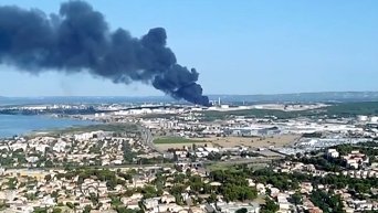 Пожар на нефтеперерабатывающем предприятии под Марселем