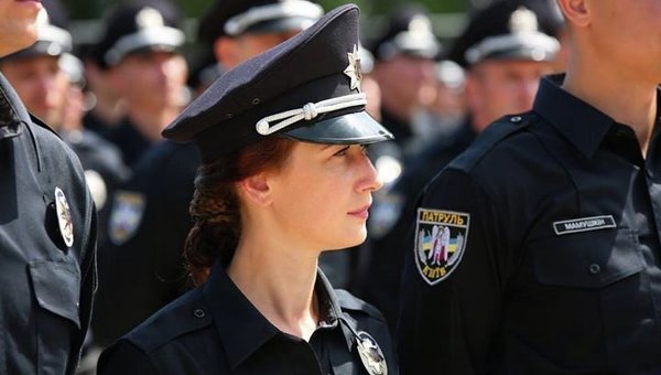 Патрульные полицейские в Киеве