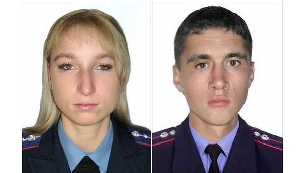 Пострадавшие при взрыве во Львове милиционеры Надежда Андрухив и Роман Лычак
