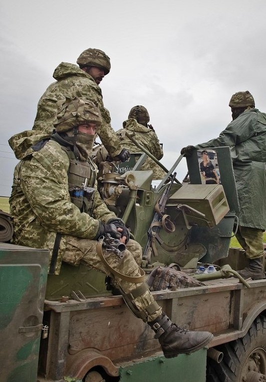 Украинские военные в зоне АТО