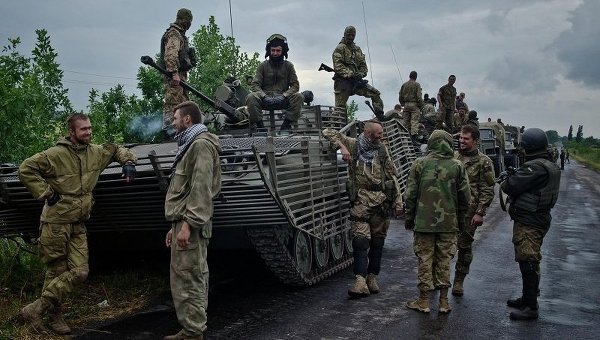 Украинские военные в зоне АТО