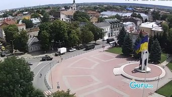 Колонна военной техники в городе Стрый Львовской области. Видео.