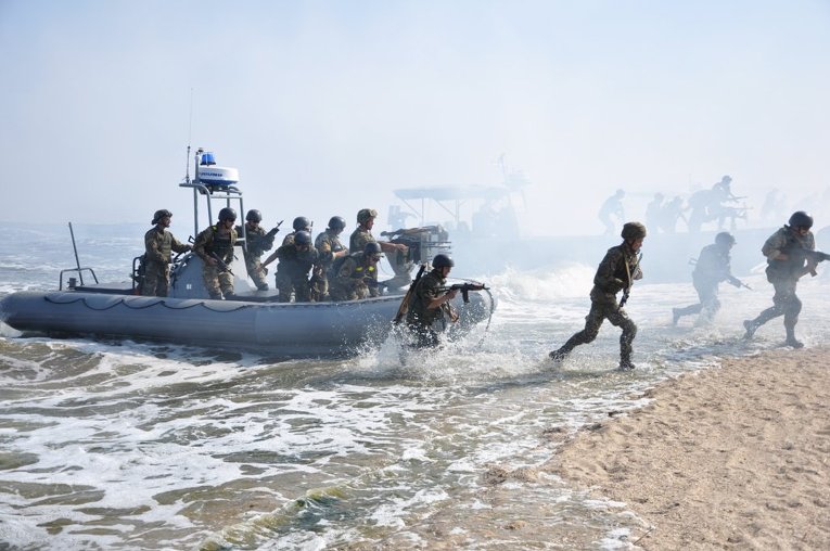 Тактические учения ВМС Украины в Николаевской области