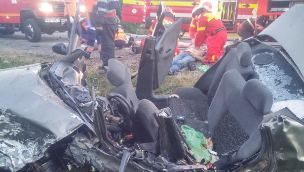 Авто, в котором погибли три украинца, попавшие в ДТП в Румынии