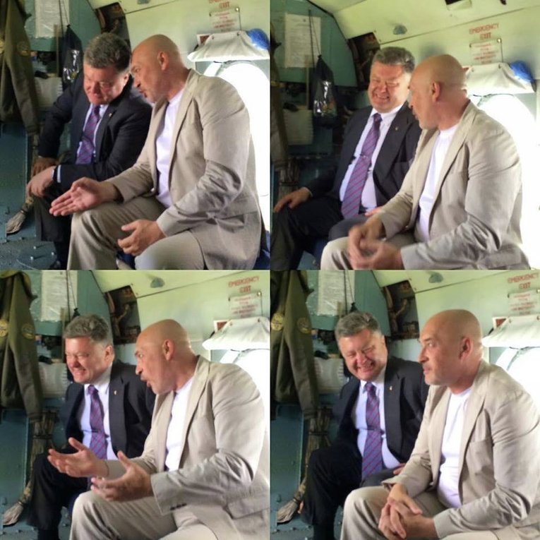 Президент Петр Порошенко и Георгий Тука летят в Луганск