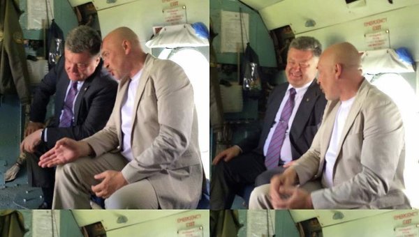 Президент Петр Порошенко и Георгий Тука летят в Луганск