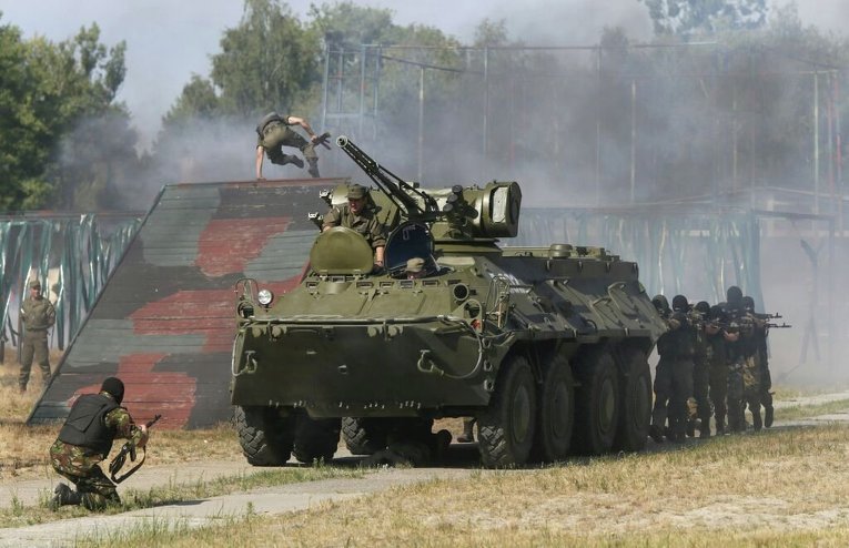 Тактические учения Нацгвардии на тренировочной базе под Киевом