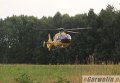Вертолет санавиации на месте аварии украинского автобуса в Польше