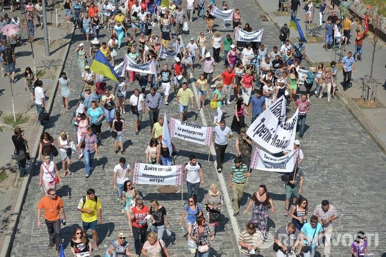 Митинг владельцев МАФов в Киеве 23 июля 2015 года