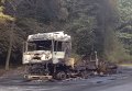 В Винницкой области сгорел грузовик с покрышками. Видео
