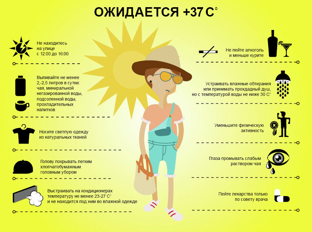 Инфографика. Как вести себя в жару
