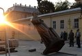 Установка памтника Андрею Шептицкому во Львове