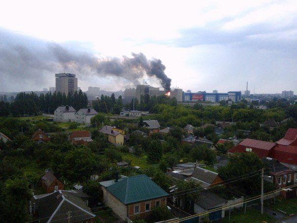Пожар в здании научно-исследовательского института в Харькове