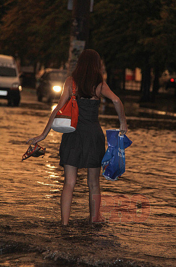 Потоп в Бердянске после ливня