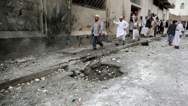 Последствия взрыва в Йемене. Архивное фото