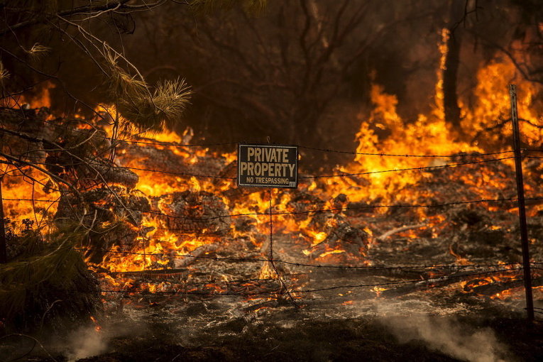 Лесной пожар в Лейк-Каунти, штат Калифорния, вспыхнувший здесь 30 июля