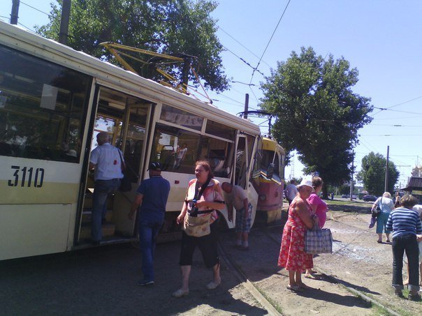 Столкновение трамваев в Харькове
