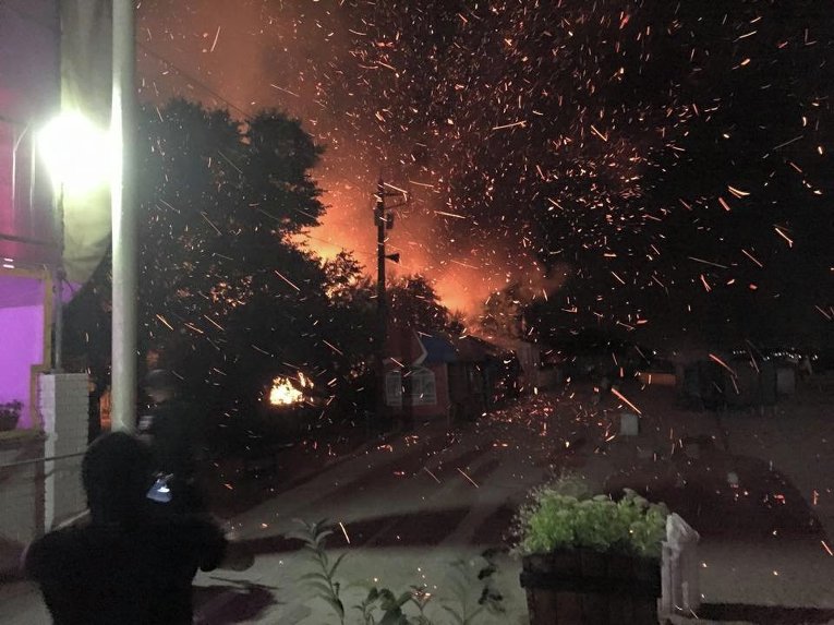 Взрыв и пожар в одесском баре Бикини